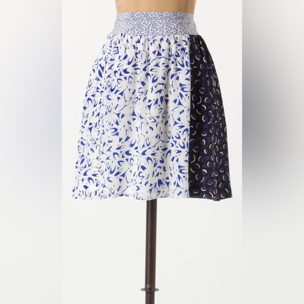 Maeve Carrizo Patterned Silk Mini Skirt